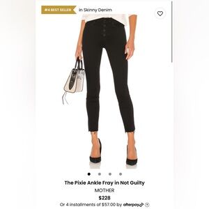 Mother The Pixie Ankle Fray in the color Not Guilty